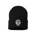 Mars Hall Embroidered Black Beanie